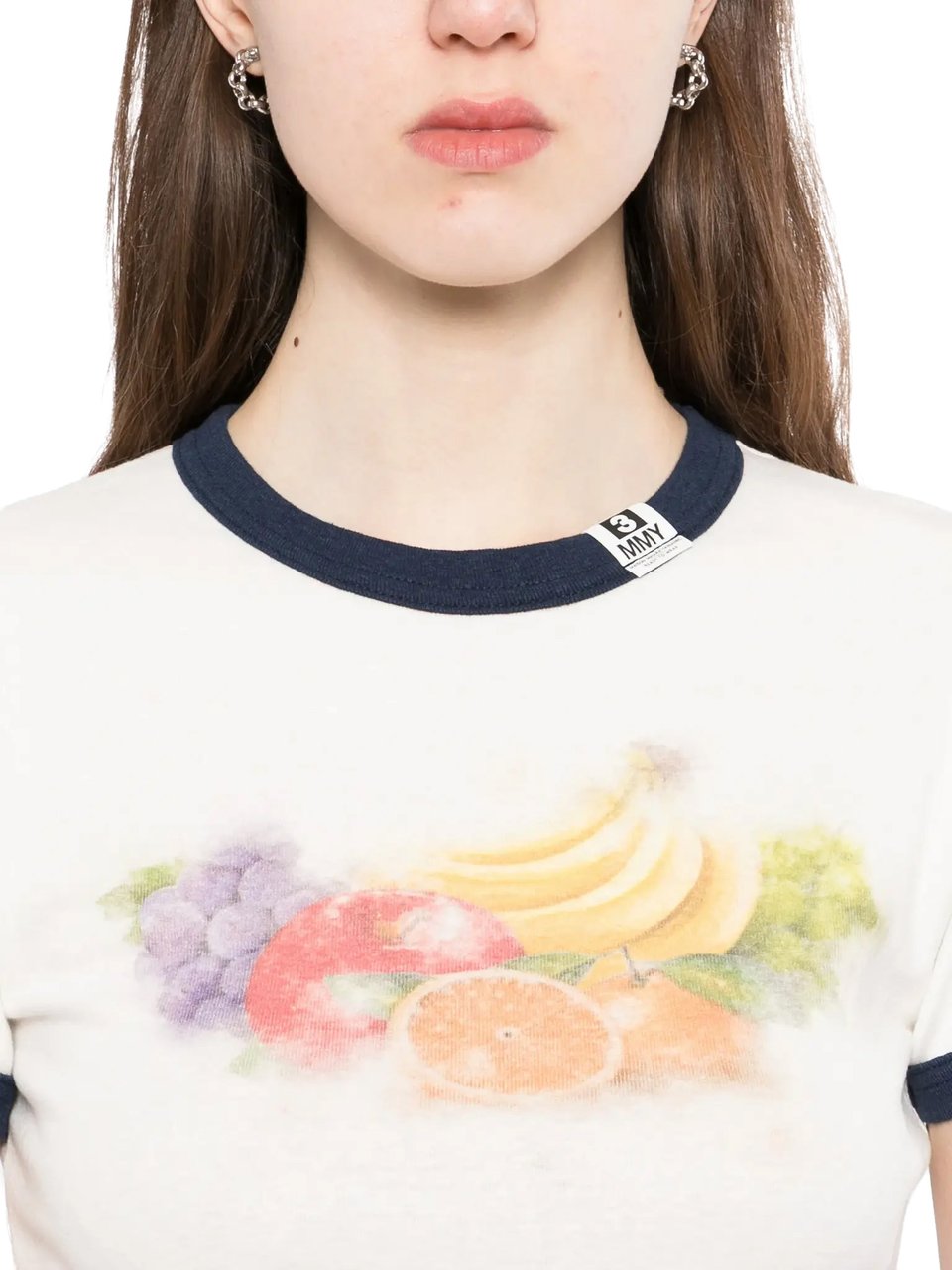 Maison Mihara Yasuhiro Fruit Printed Mini Tee White Wit