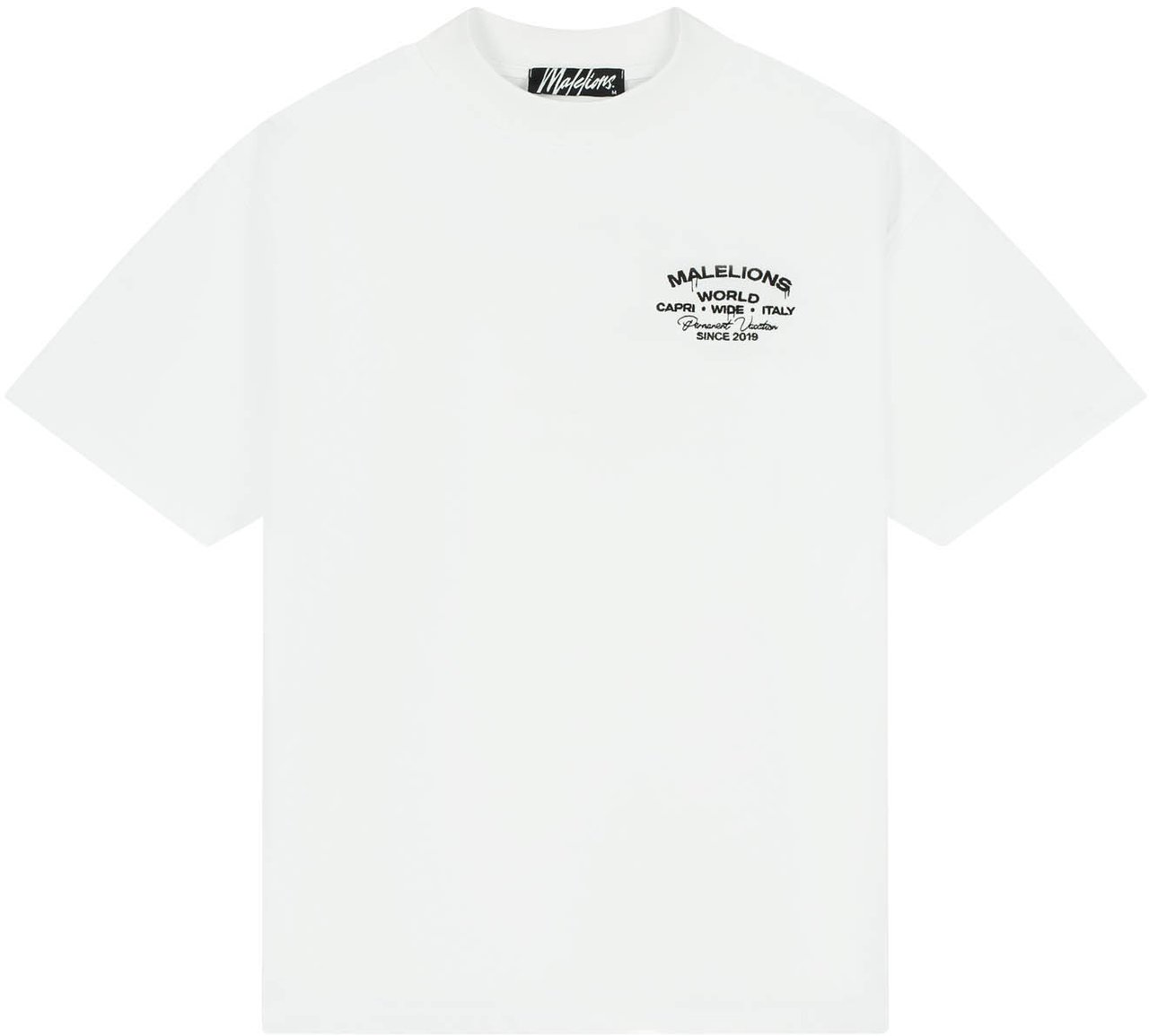 Malelions Men Permanent Vacation T-Shirt Wit