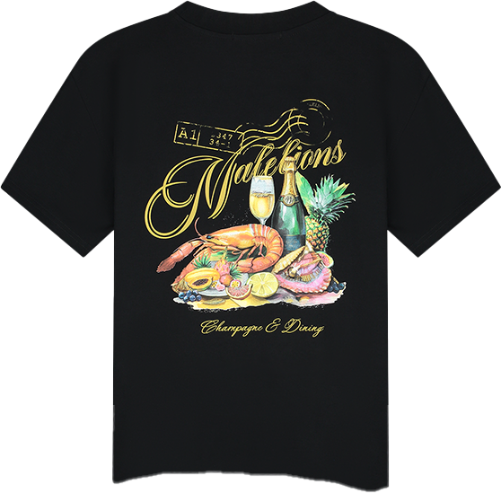 Malelions Malelions Champagne T-Shirt Zwart