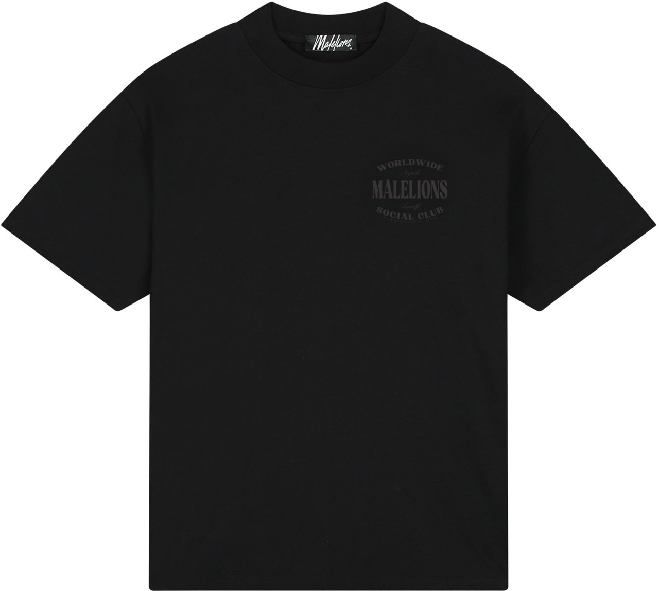 Malelions Malelions Men Social Club T-Shirt Zwart
