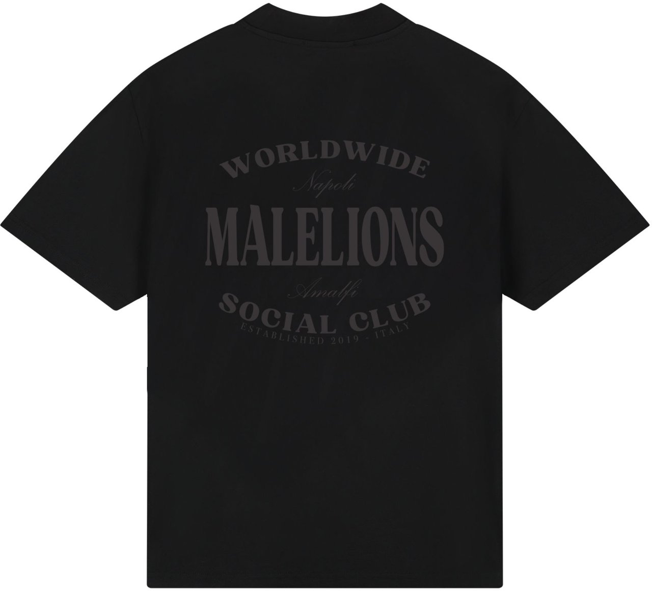 Malelions Men Social Club T-Shirt Zwart