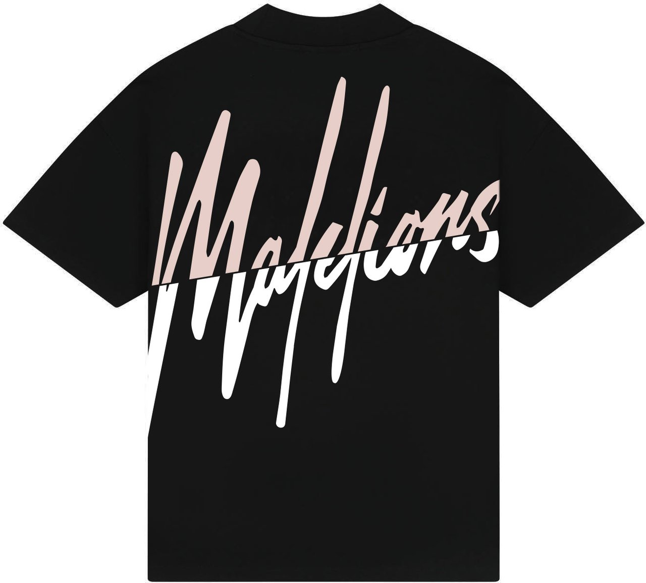 Malelions Malelions Men Oversized Split T-Shirt Zwart