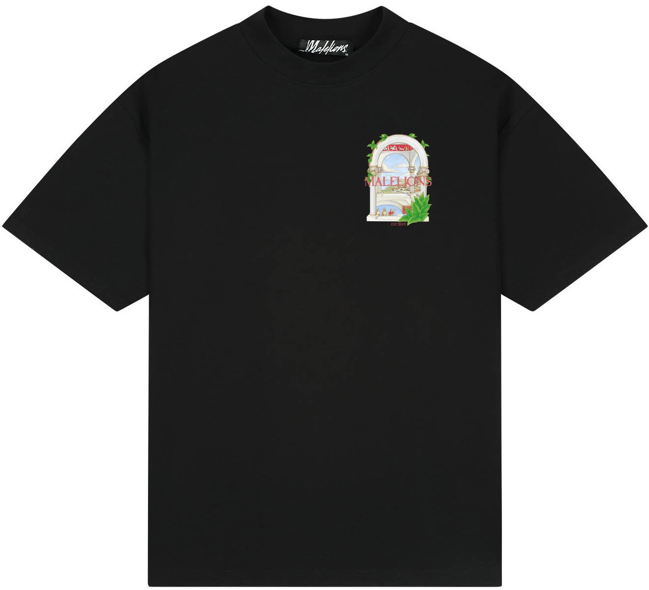 Malelions Malelions Men Roman T-Shirt Zwart