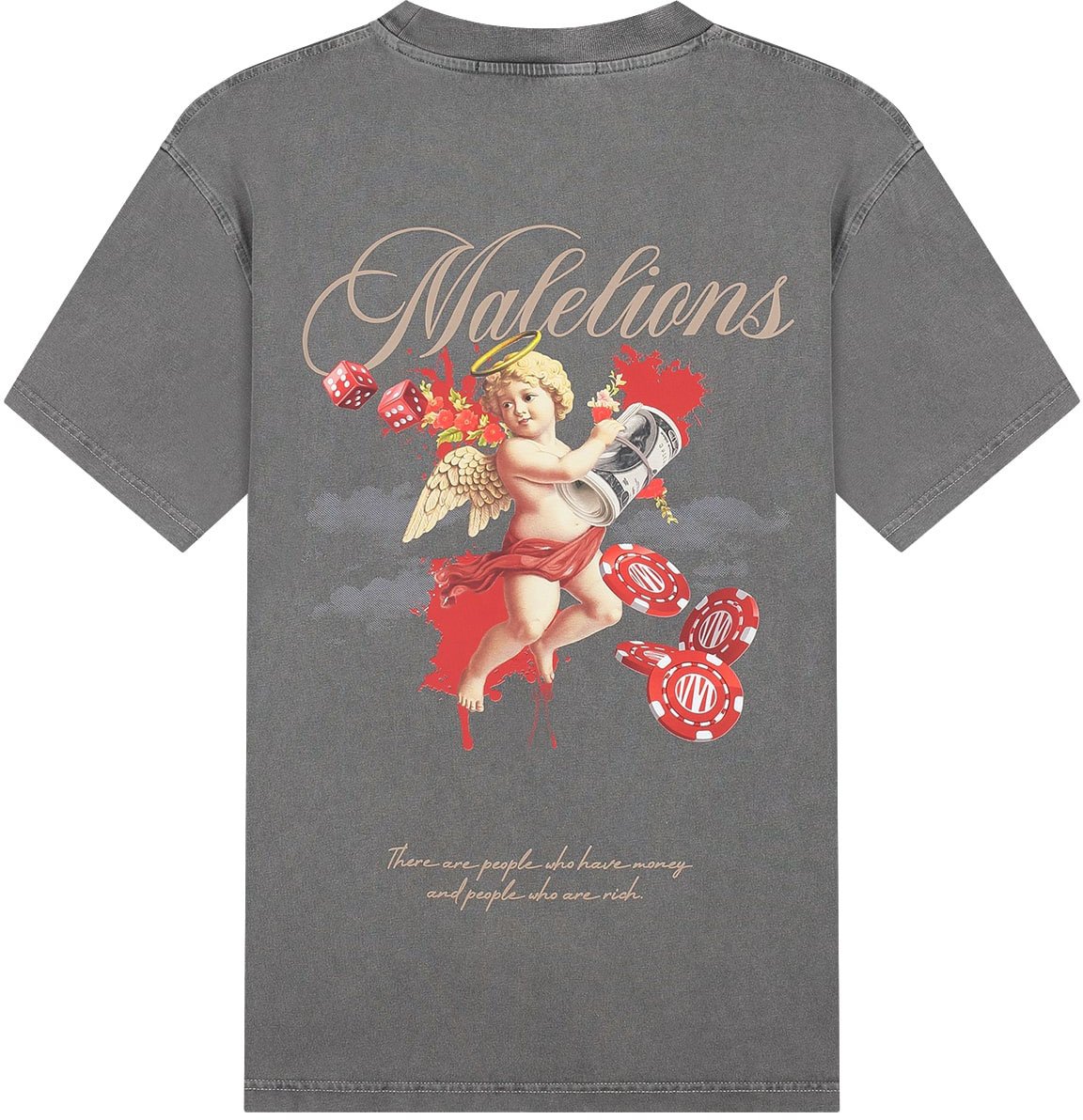 Malelions Malelions Men Angel T-Shirt Grijs