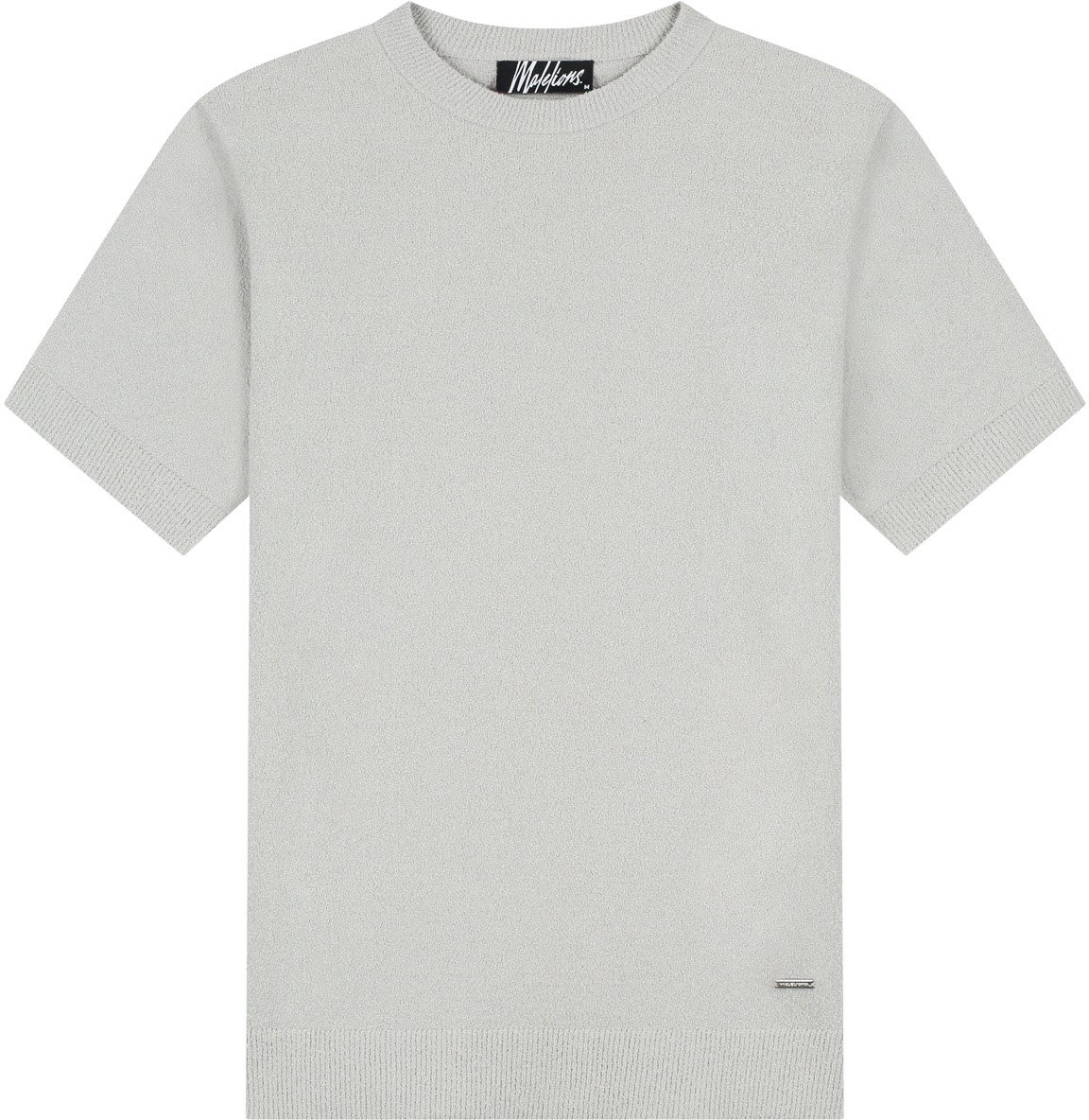 Malelions Men Bouclé T-Shirt Grijs