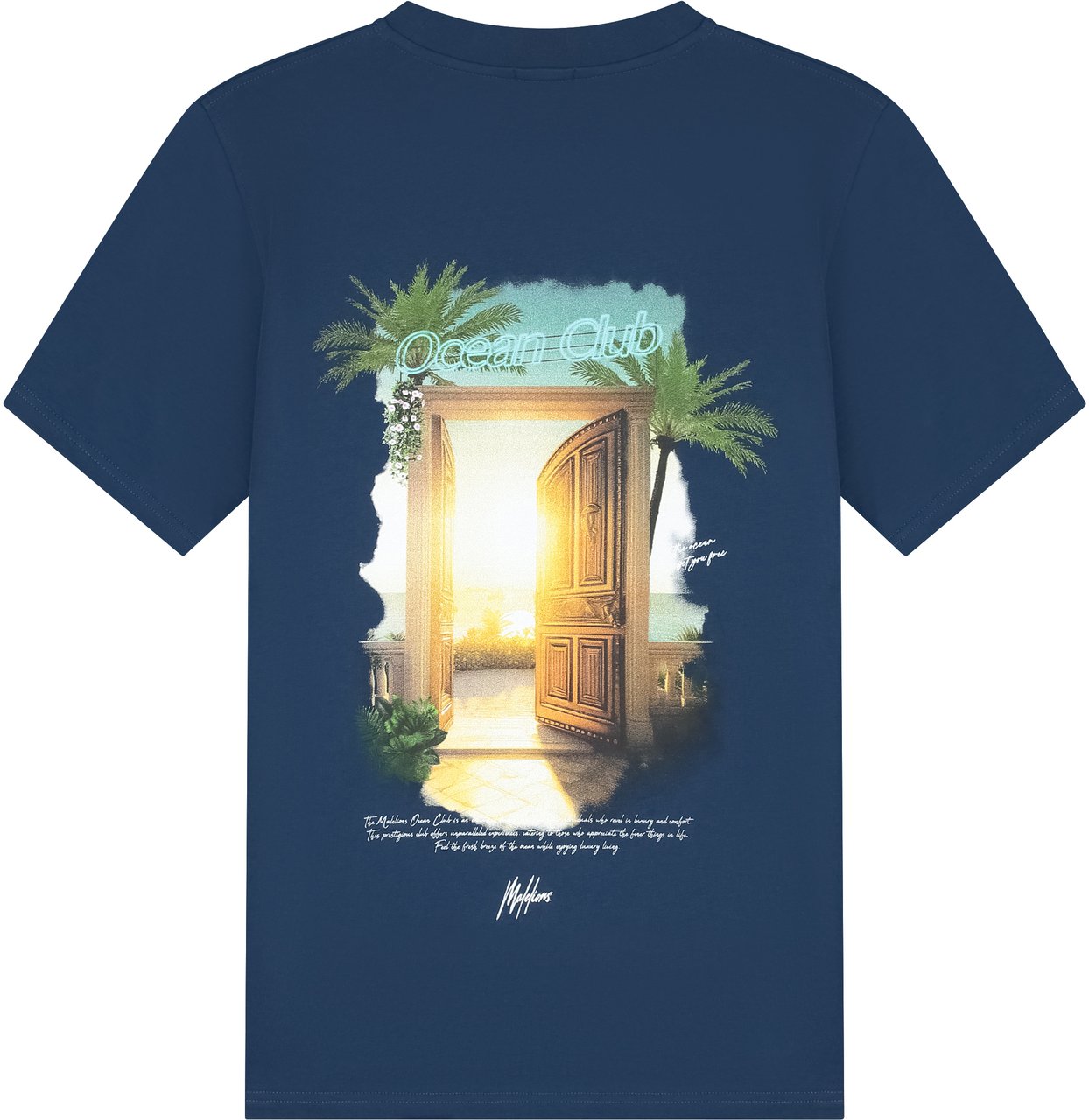 Malelions Malelions Men Exclusive Club T-Shirt Blauw