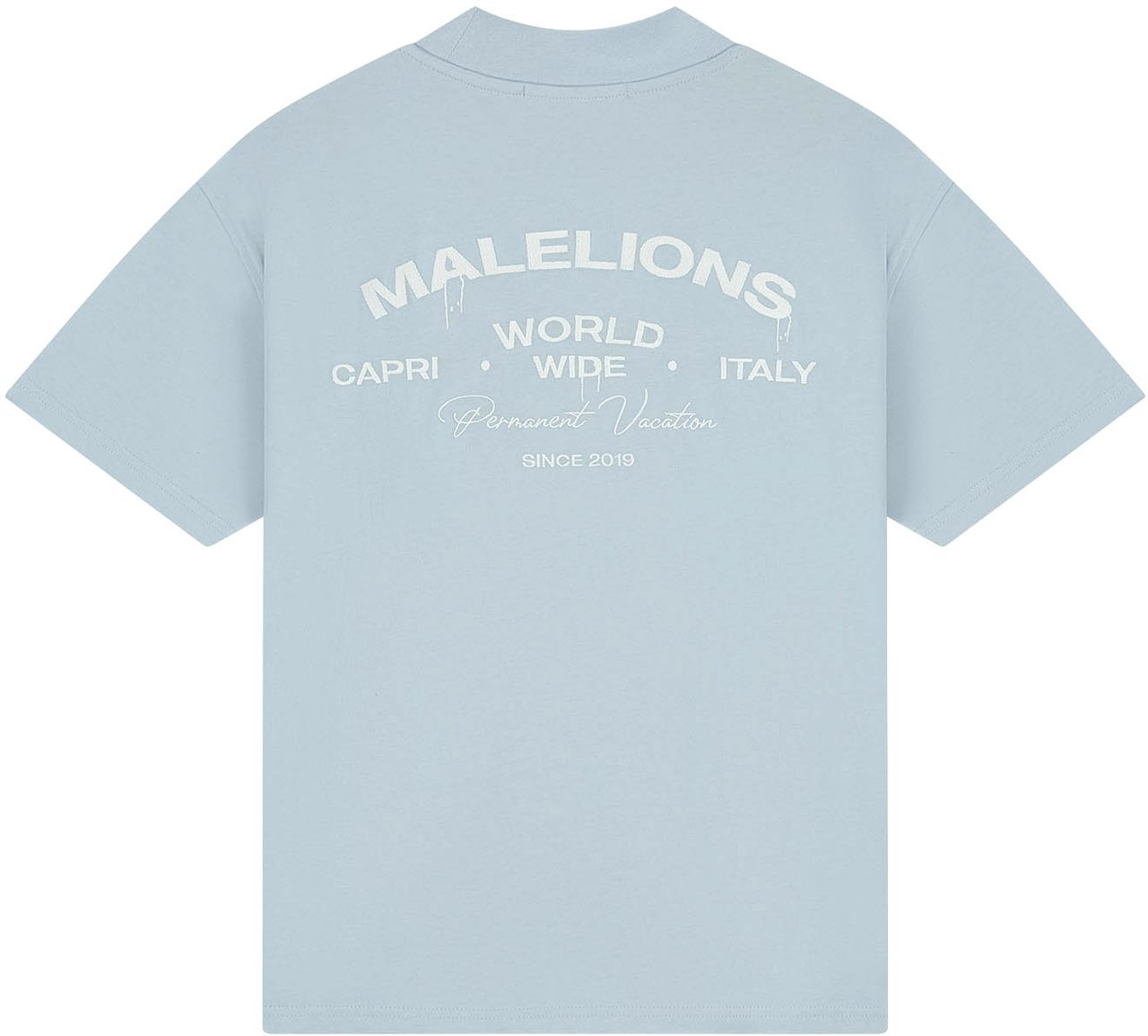 Malelions Malelions Men Permanent Vacation T-Shirt Grijs
