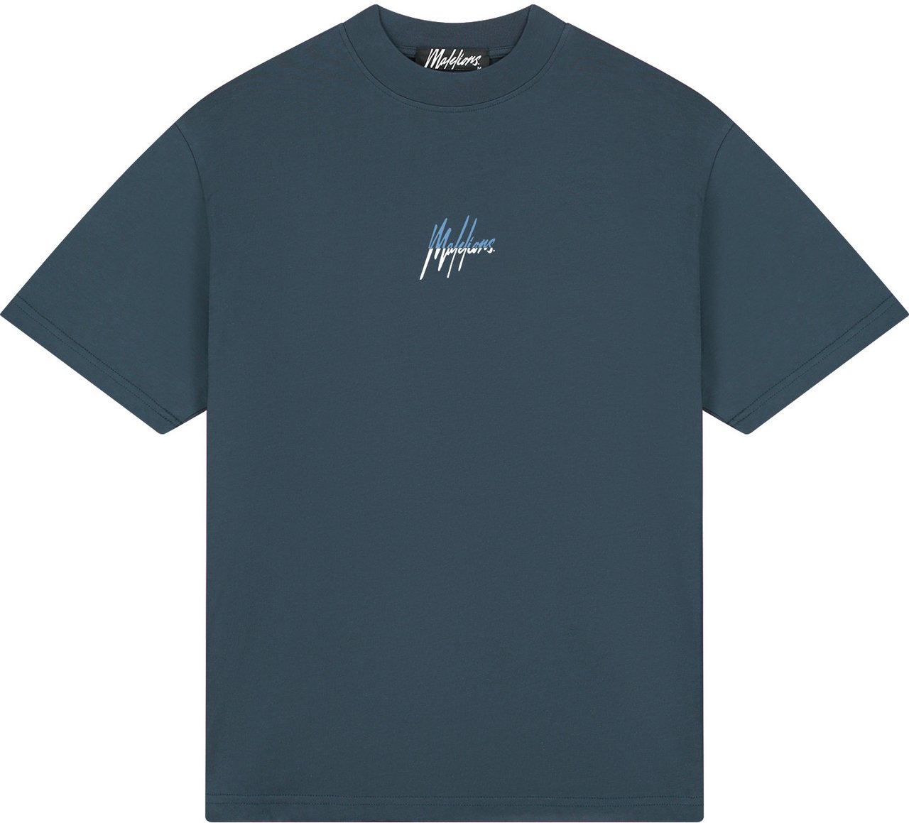 Malelions Malelions Men Split T-Shirt Blauw