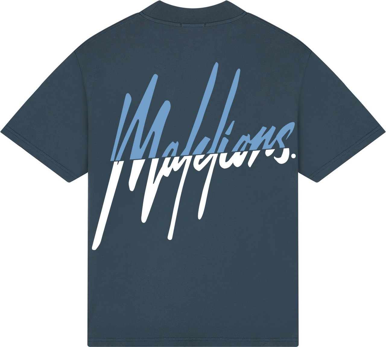 Malelions Malelions Men Split T-Shirt Blauw