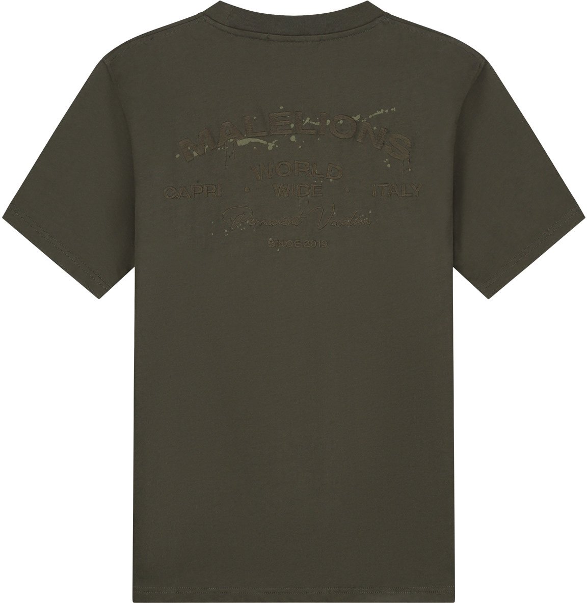 Malelions Men Permanent Vacation T-Shirt Groen