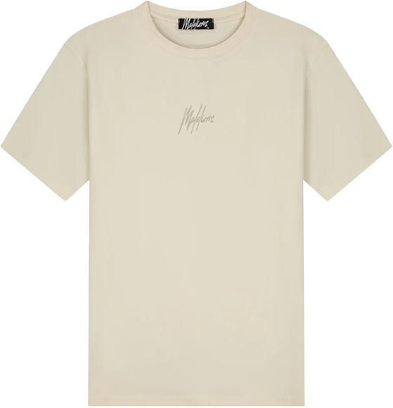 Malelions Malelions Striped Signature T-Shirt Beige
