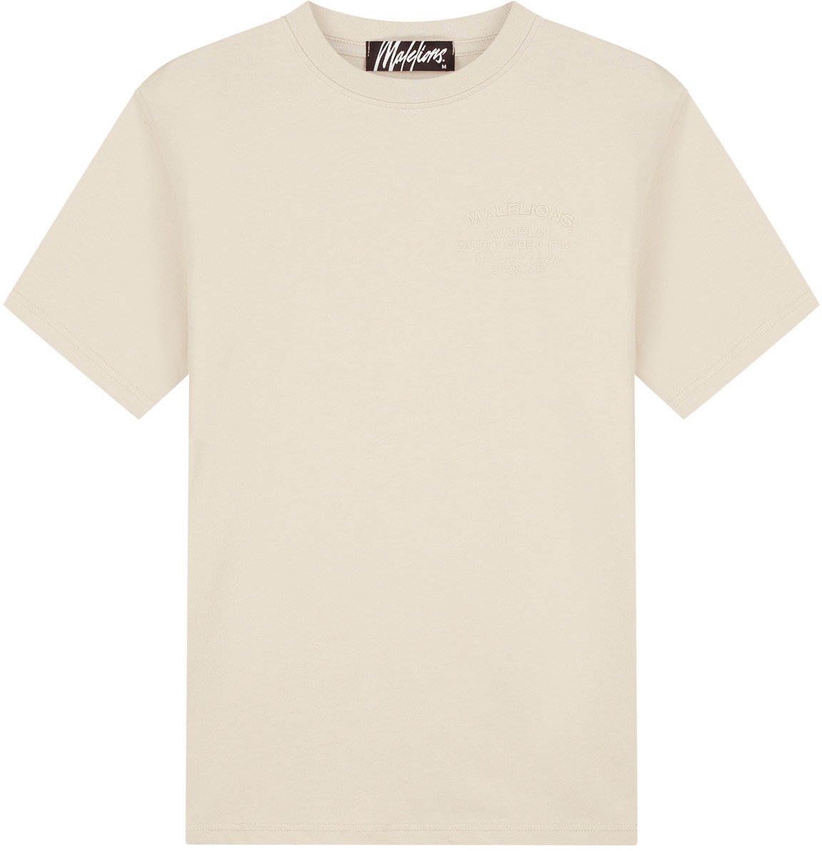 Malelions Men Permanent Vacation T-Shirt Taupe