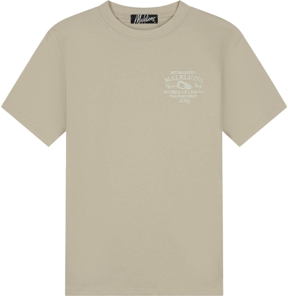 Malelions Men Riviera T-Shirt Taupe