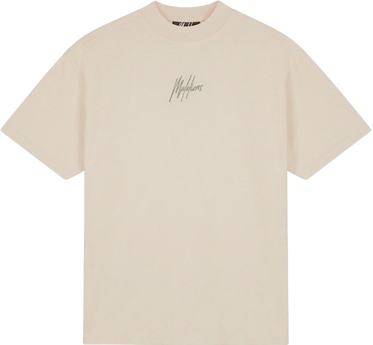 Malelions Malelions Men Oversized Striped Signature T-Shirt Taupe