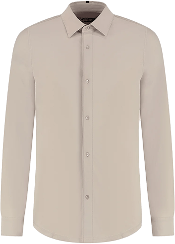 Malelions Malelions Stretch Shirt Slim Fit Beige