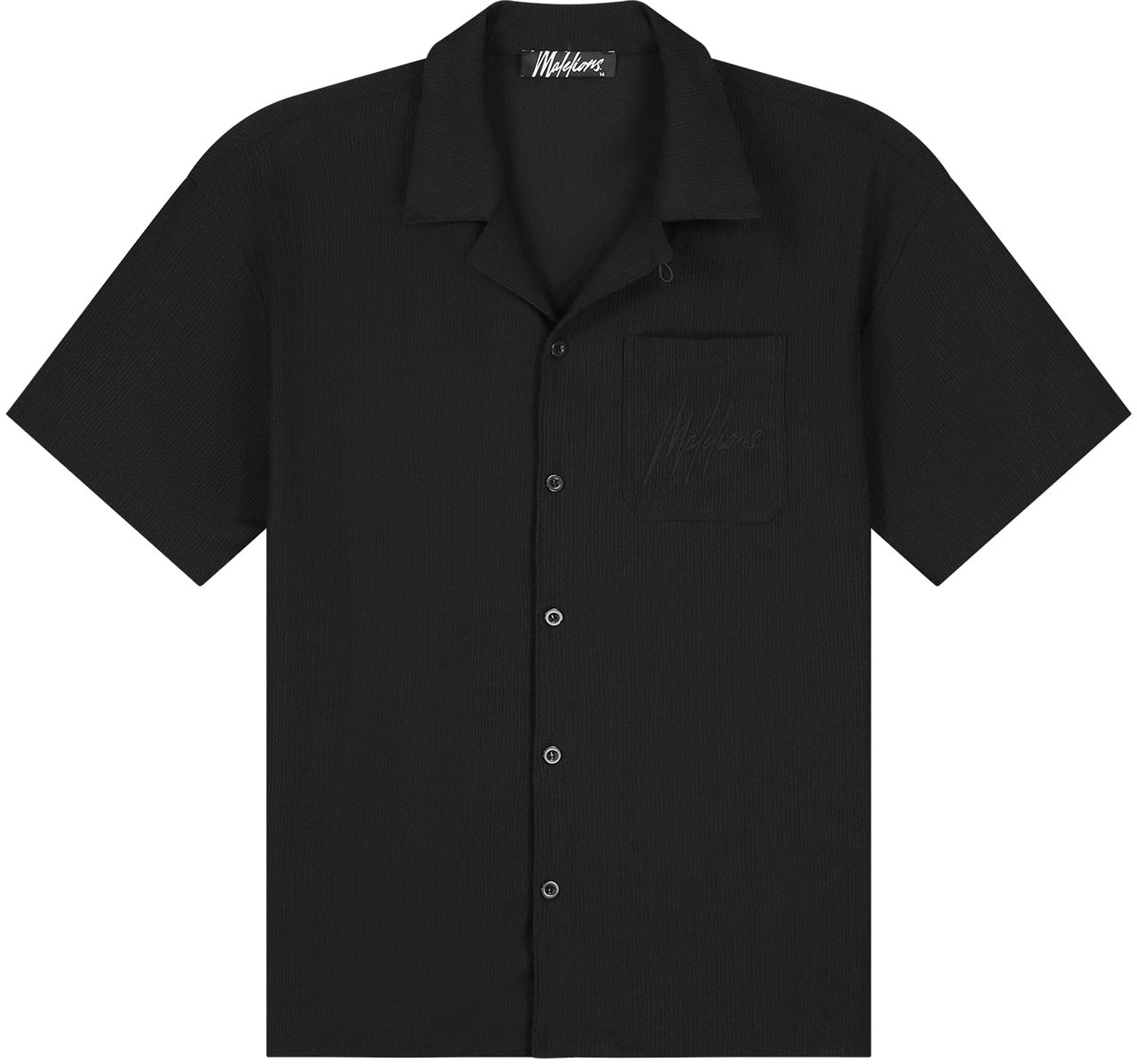 Malelions Malelions Men Clean Seersucker Shirt Zwart