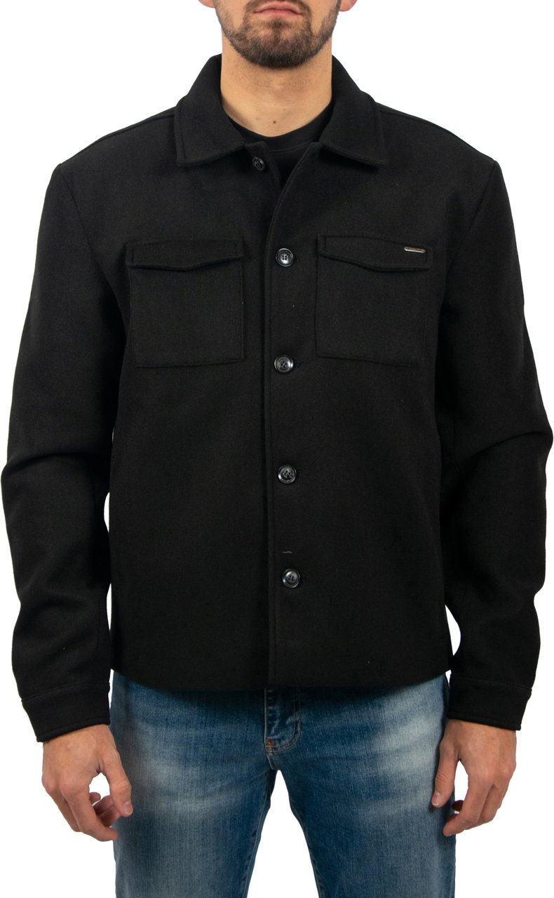 Malelions Malelions Wool Shacket Zwart