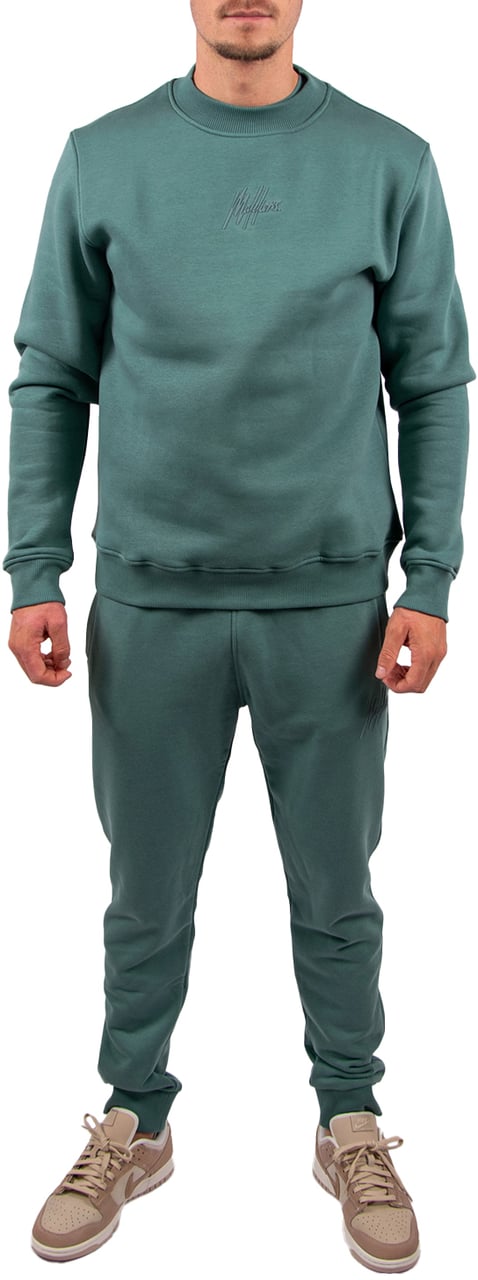 Malelions Striped Signature Sweater Groen