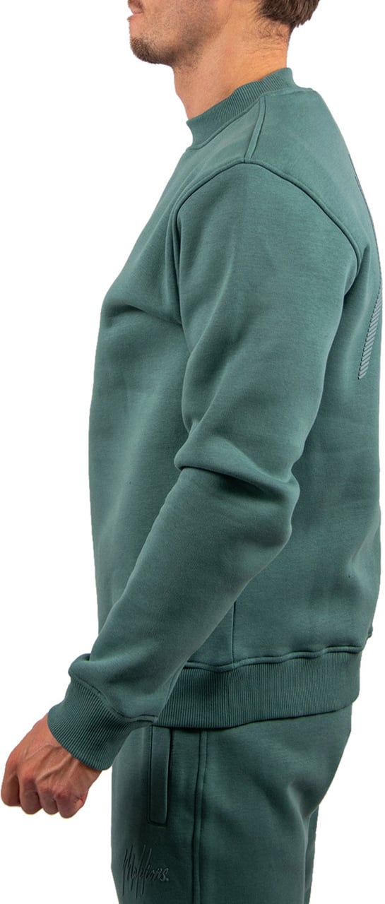 Malelions Striped Signature Sweater Groen