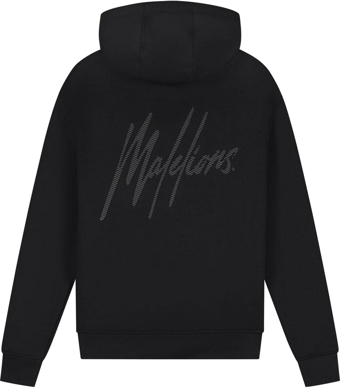 Malelions Men Striped Signature Hoodie Zwart