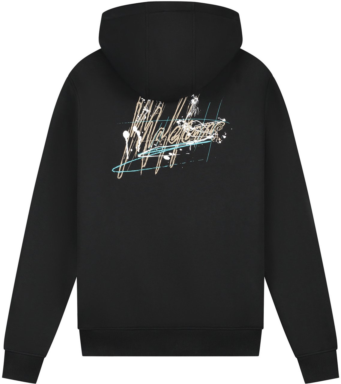 Malelions Malelions Men Splash Zip Hoodie Zwart