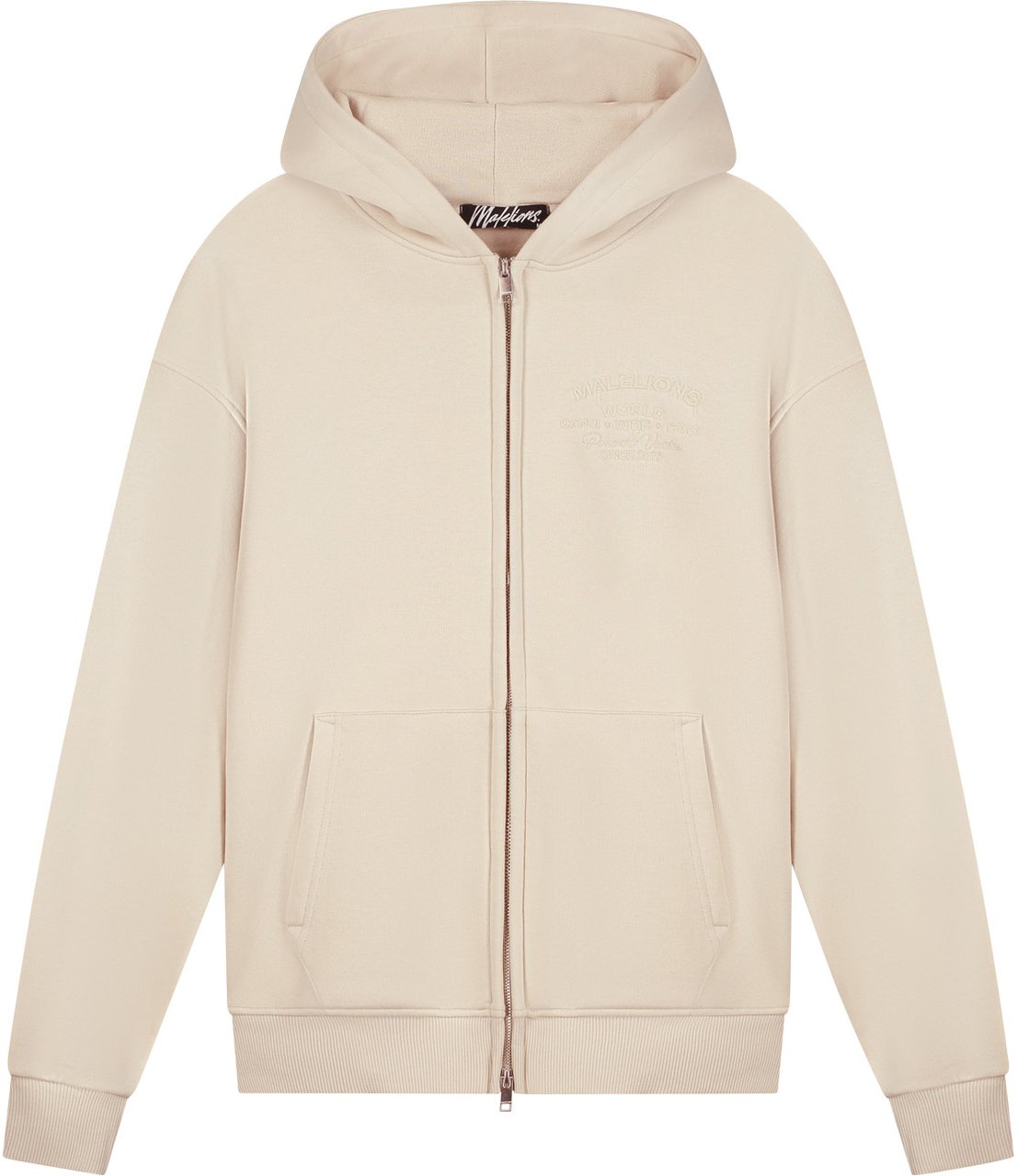 Malelions Malelions Men Permanent Vacation Zip Hoodie Taupe