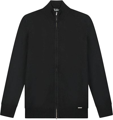 Malelions Malelions Knitted Zip Cardigan Zwart