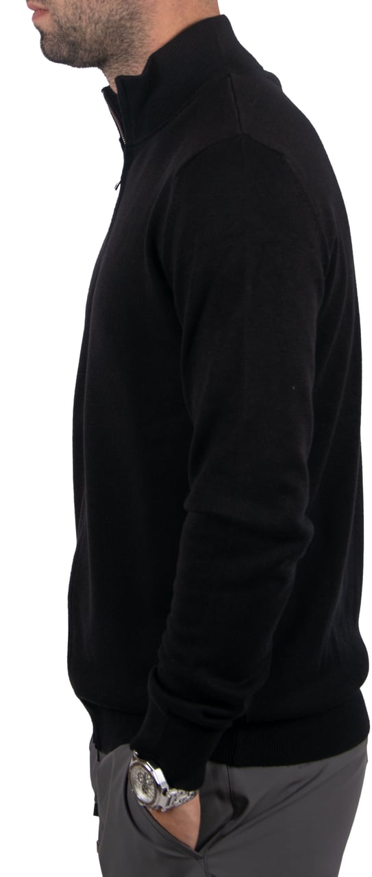 Malelions Malelions Knitted Zip Cardigan Zwart