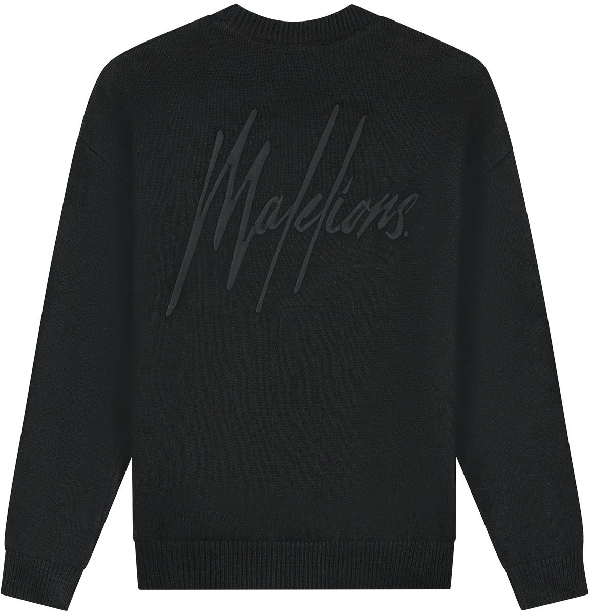 Malelions Malelions Men Oversized Knitted Signature Sweater Zwart
