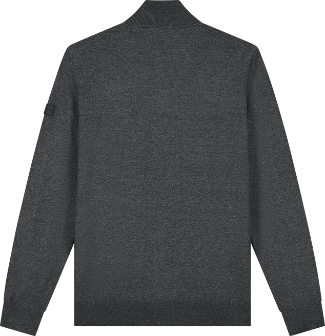 Malelions Malelions Knitted Quarter Zip Grijs
