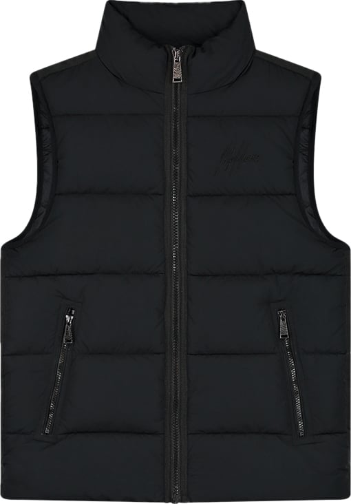 Malelions Malelions Matt Crinkle Padded Vest Zwart