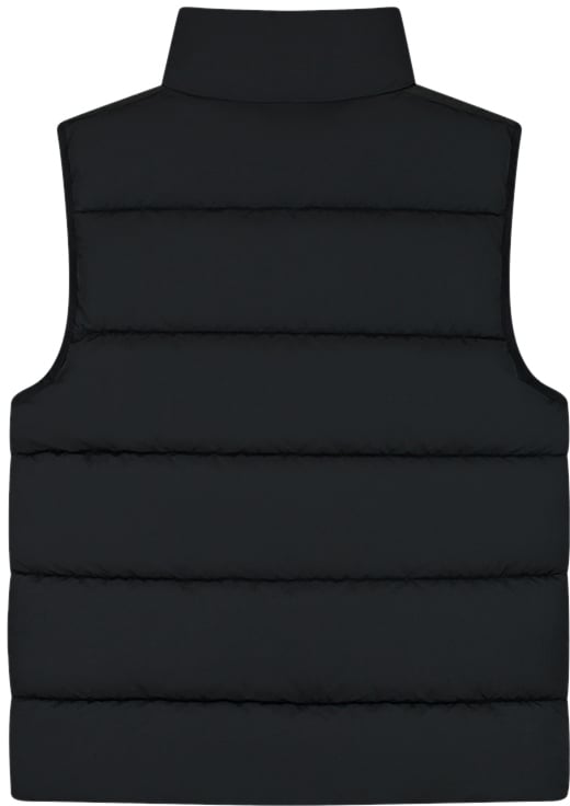 Malelions Matt Crinkle Padded Vest Zwart