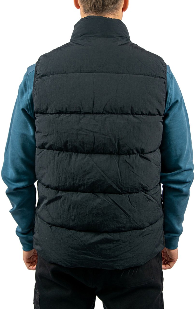 Malelions Matt Crinkle Padded Vest Zwart
