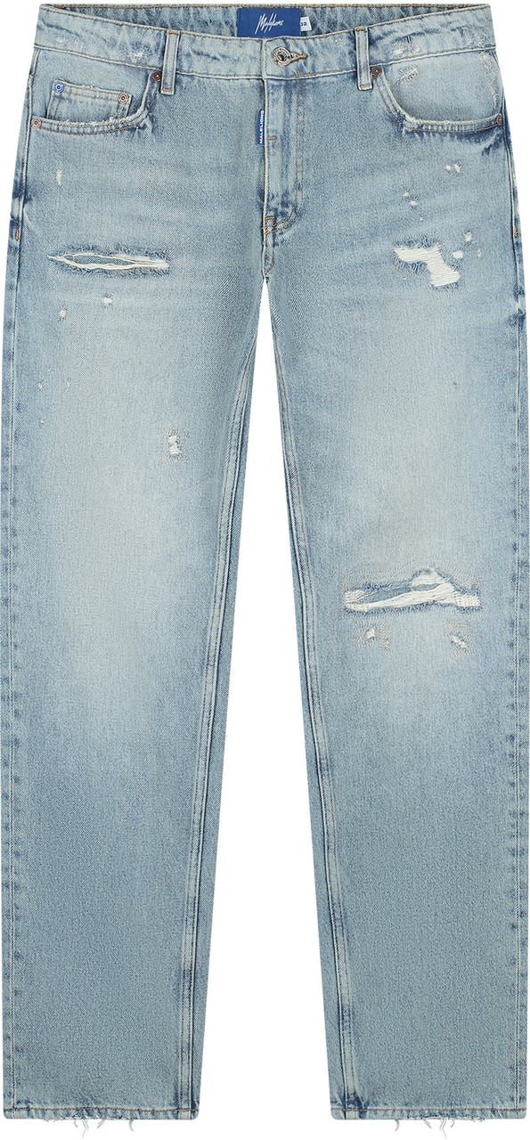 Malelions Men Straight Fit Denim Blauw