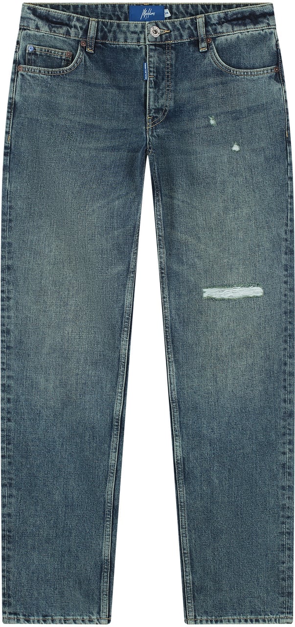 Malelions Men Straight Fit Denim Blauw