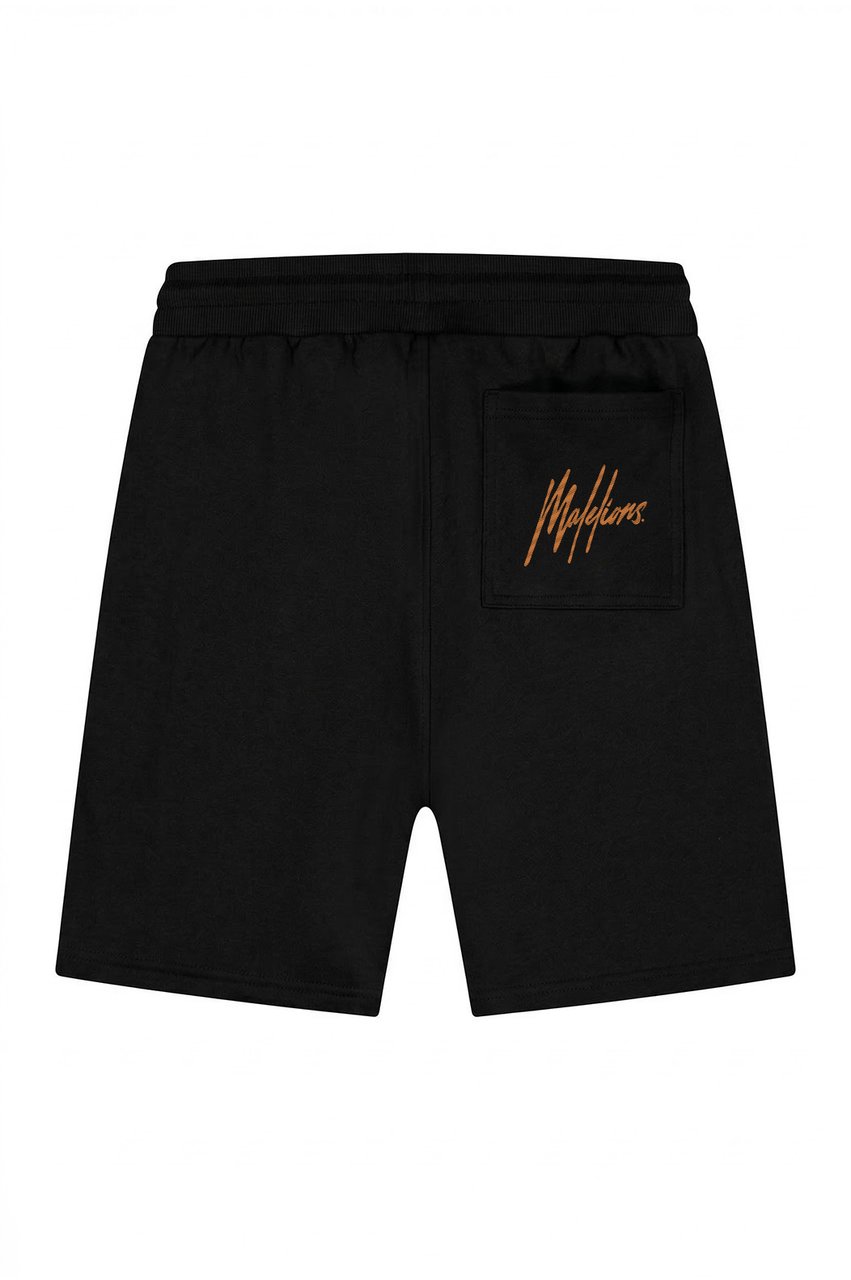 Malelions Malelions Men Striped Signature Shorts Zwart