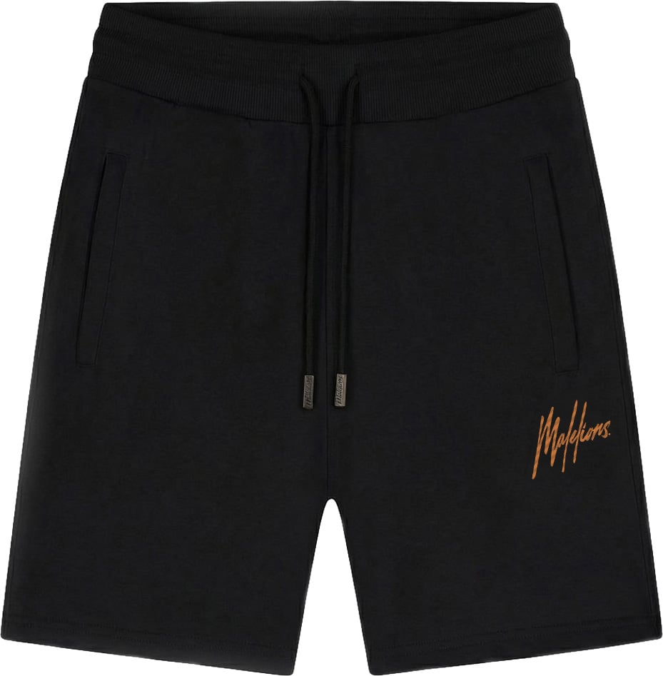 Malelions Malelions Men Striped Signature Shorts Zwart