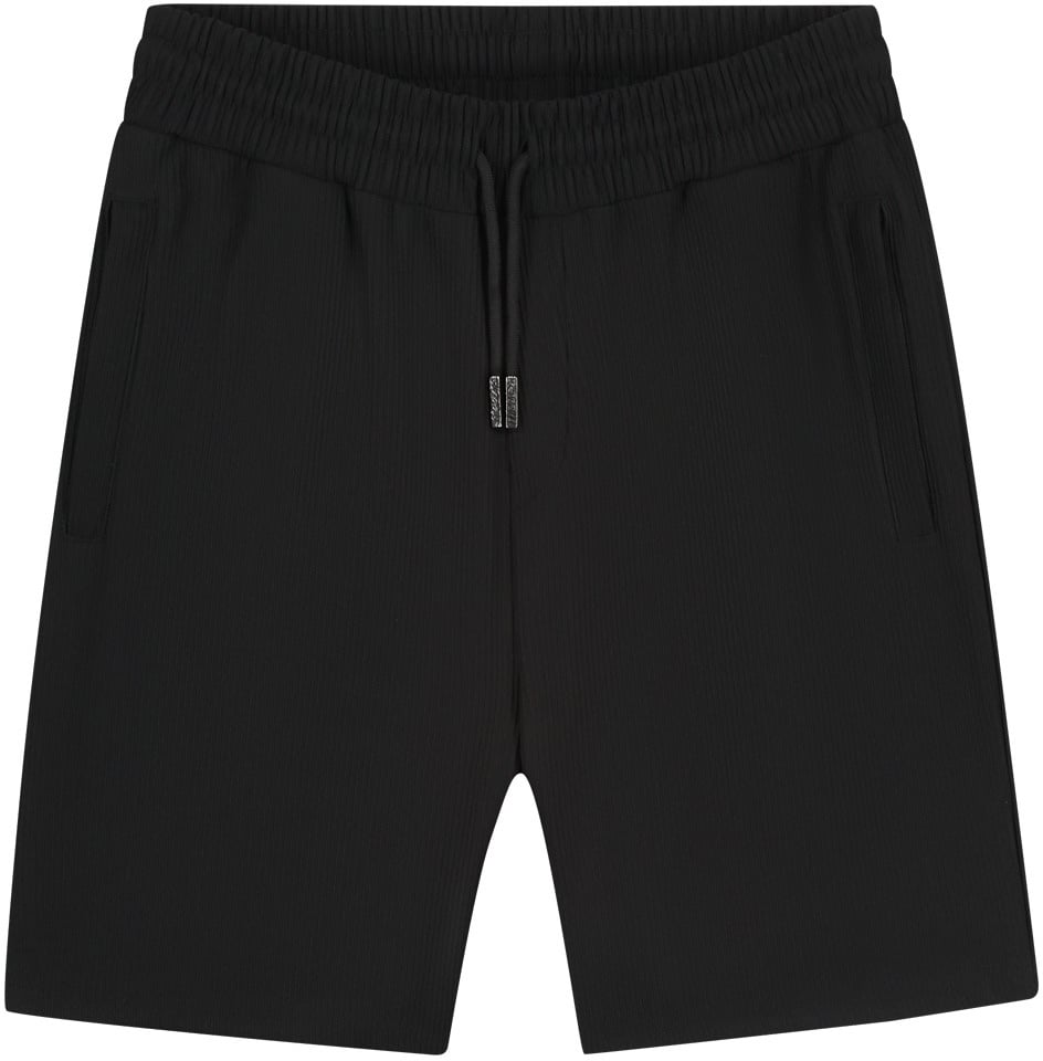 Malelions Men Ribbed Shorts Zwart