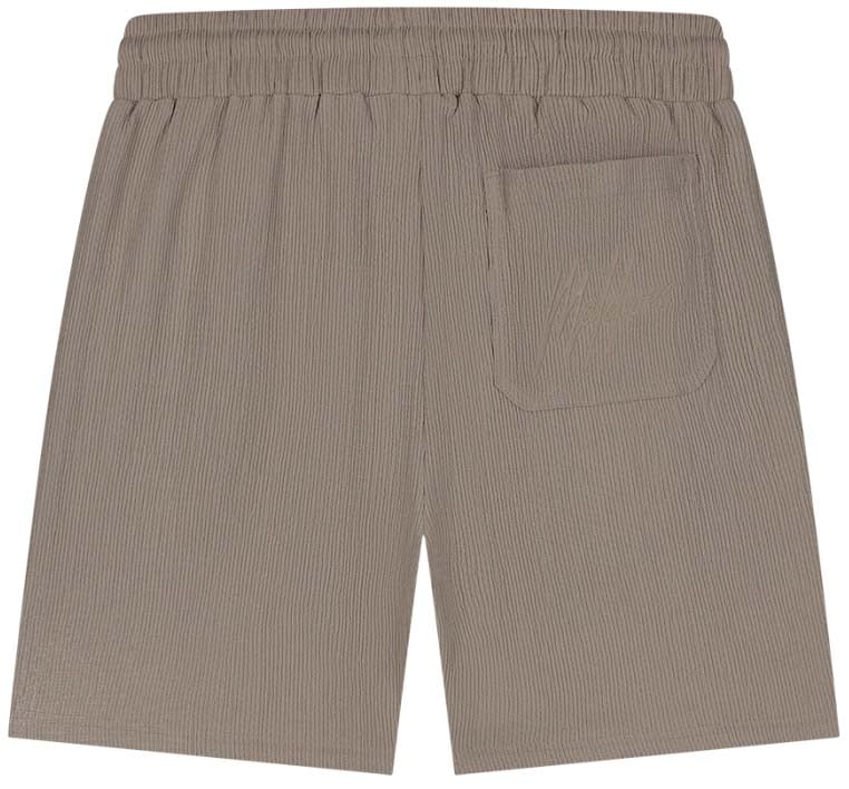 Malelions Malelions Men Seersucker Shorts Taupe