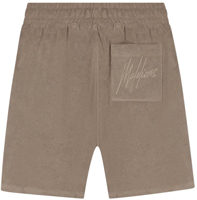 Malelions Malelions Men Signature Towelling Shorts Taupe