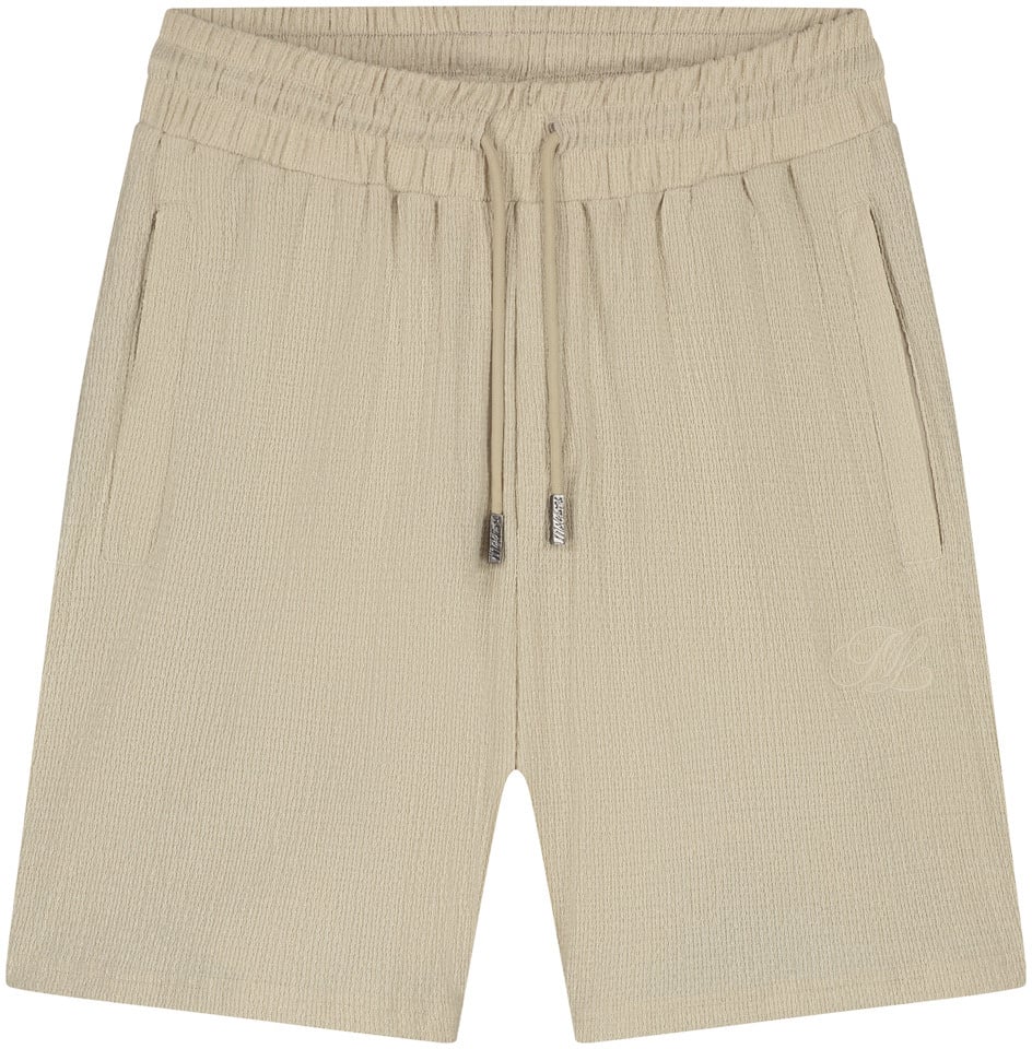 Malelions Malelions Men Emblem Seersucker Shorts Taupe