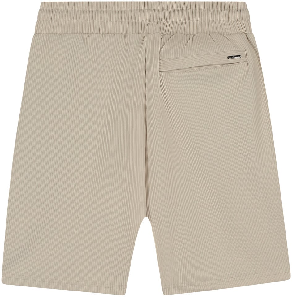 Malelions Malelions Men Ribbed Shorts Taupe