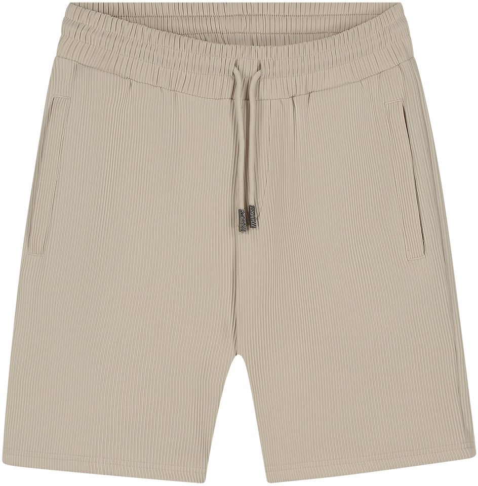 Malelions Malelions Men Ribbed Shorts Taupe