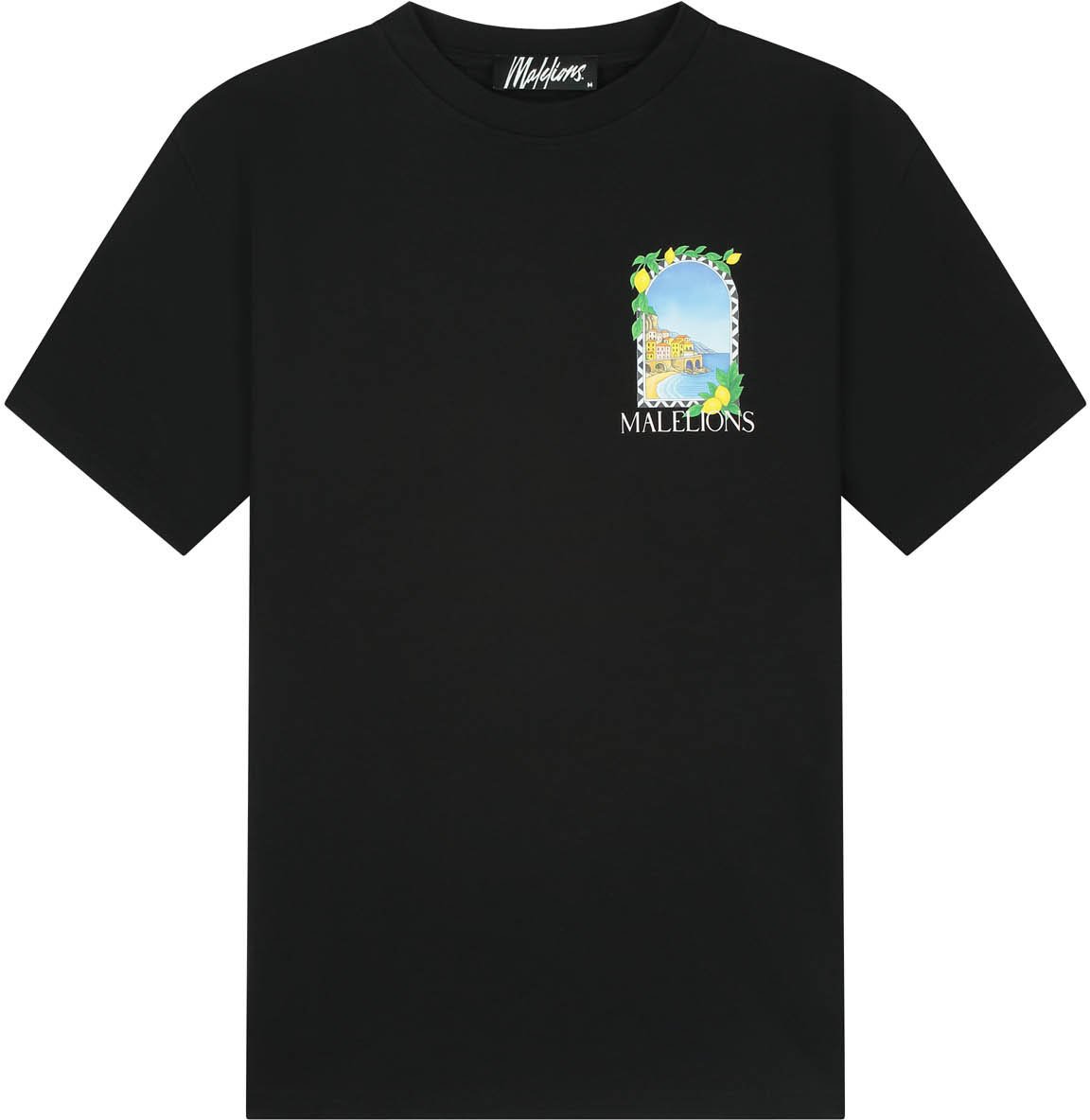 Malelions Amalfi Window T-Shirt MMB30026045 Black 49001 Zwart