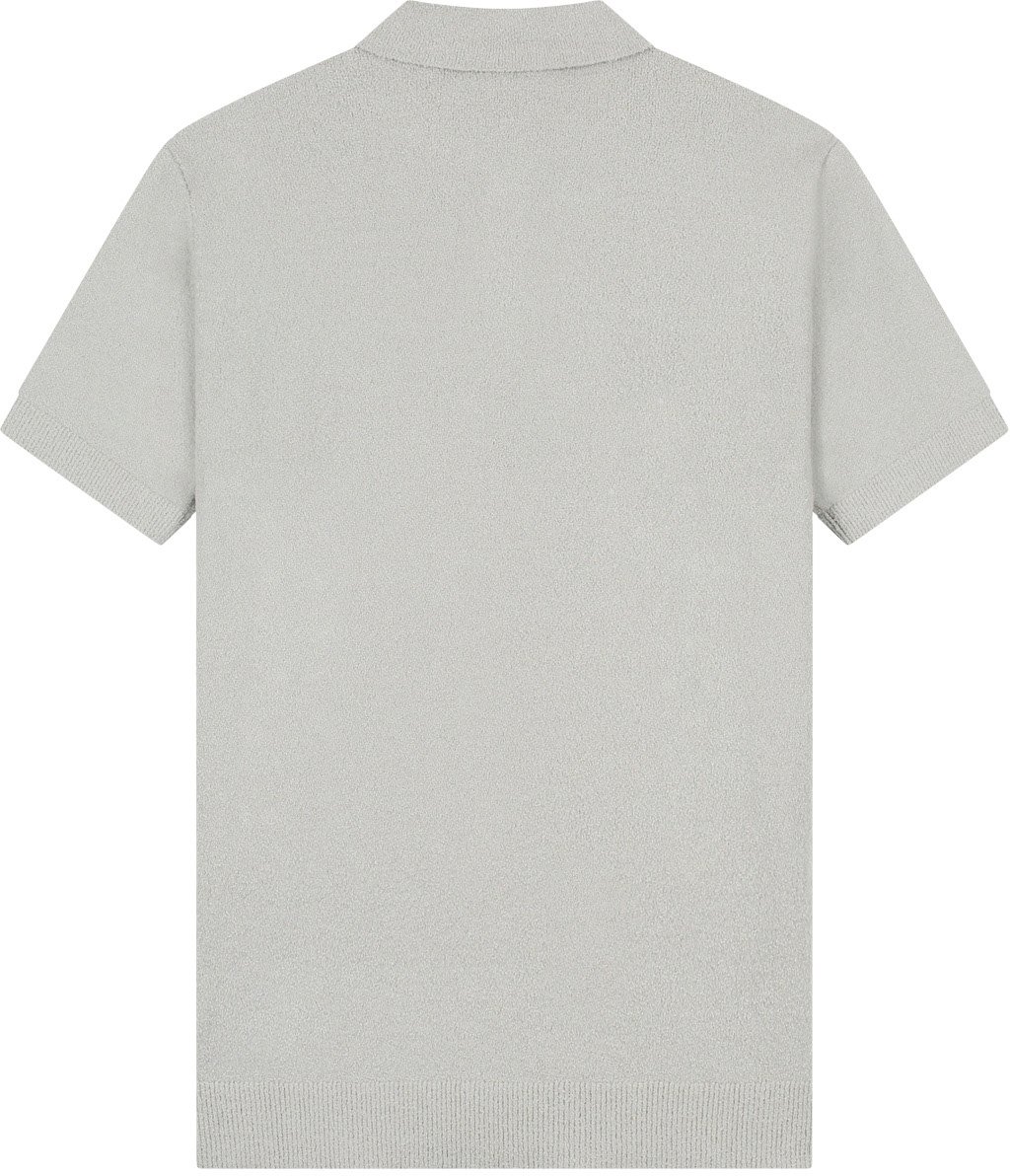 Malelions Men Bouclé Polo Grijs