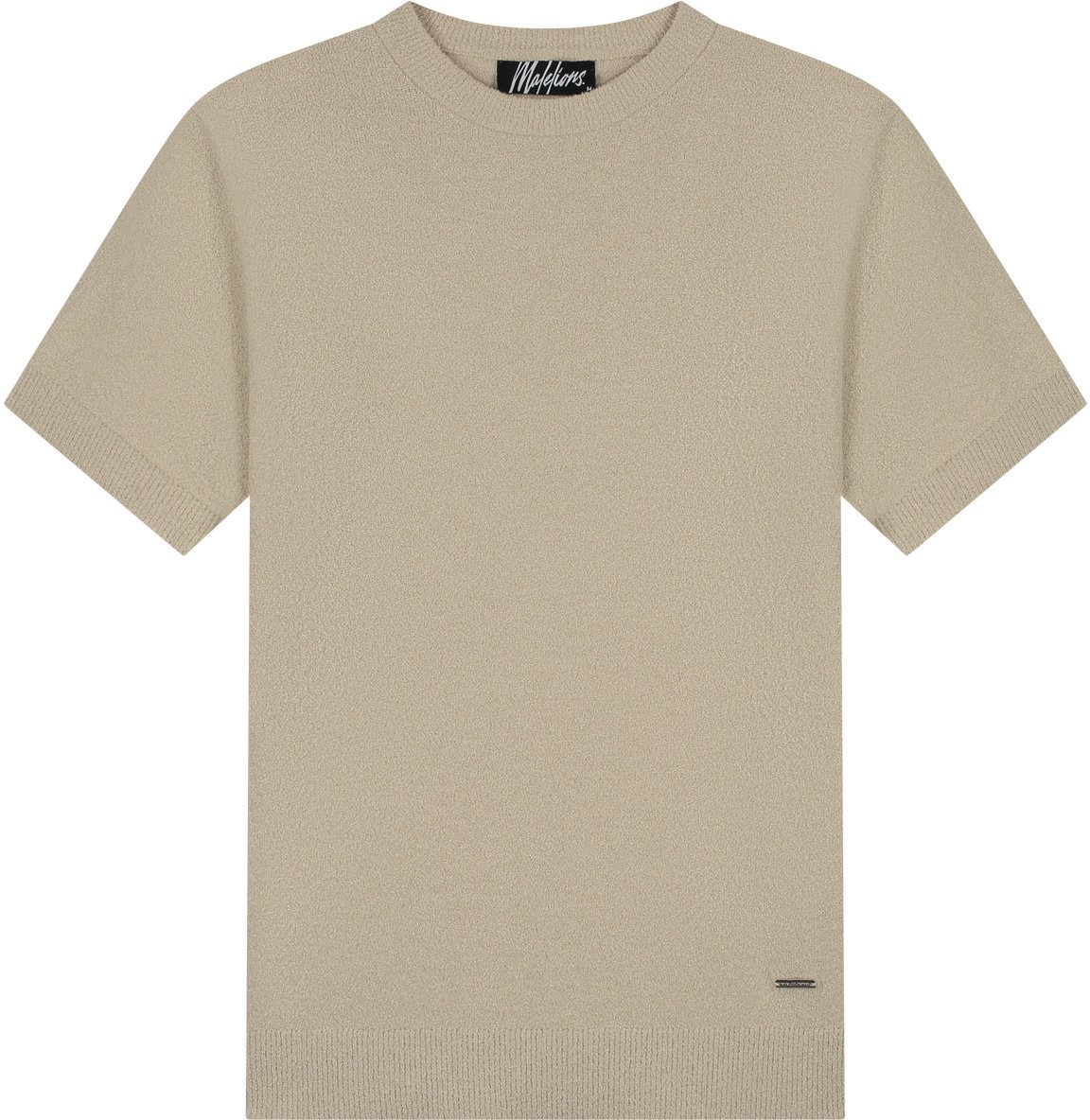 Malelions Men Bouclé T-Shirt Taupe