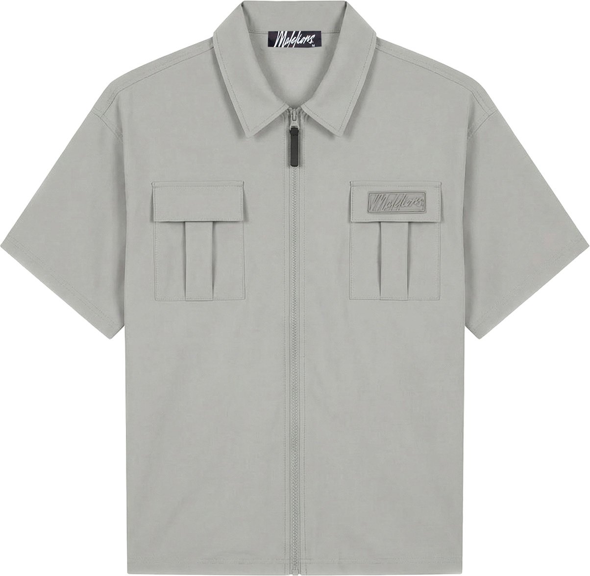 Malelions Malelions Men Capri Zip Shirt Grijs