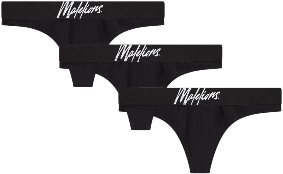 Malelions Malelions Women String 3-Pack Zwart