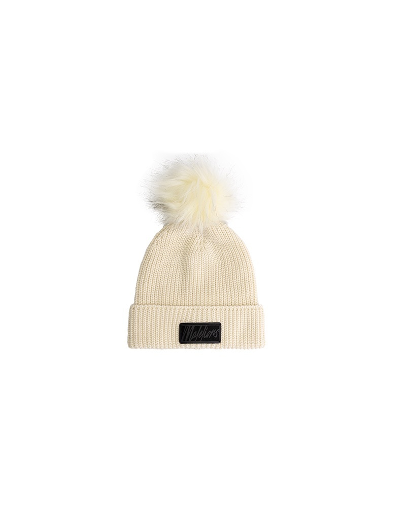 Malelions Malelions Women Knitted Beanie Beige