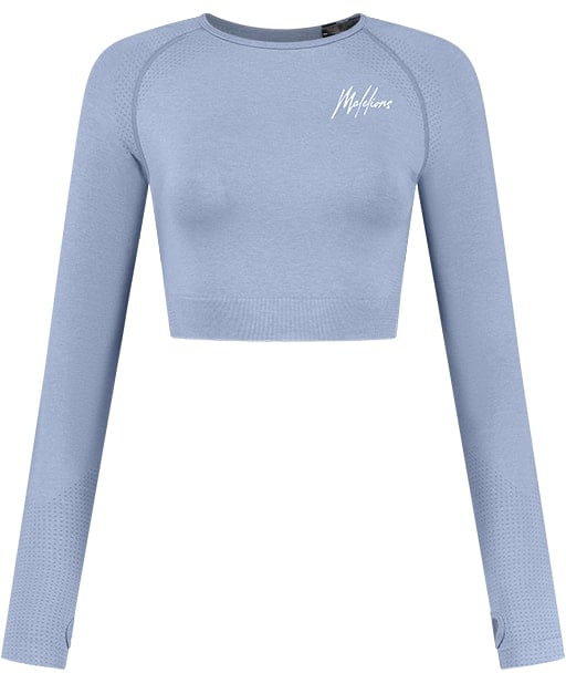 Malelions Malelions Women Sport Seamless Crop Top Blauw